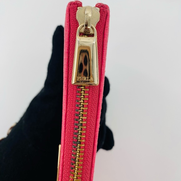 Authentic Furla Genuine Leather Accordion Wallet Bubble Gum Pink - Picture 4 of 17